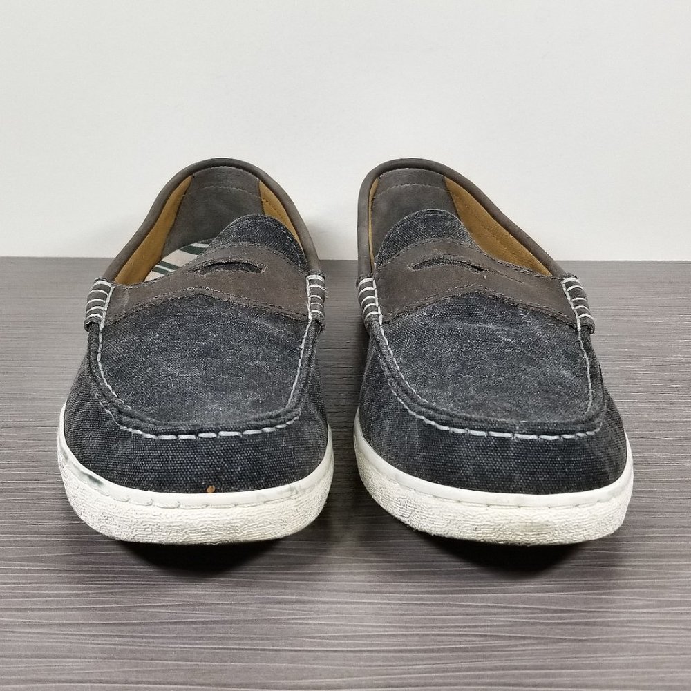 Cole Haan Pinch Weekender Loafers, Gray & Brown Canvas & Leather Mens Size 9.5 M - Picture 2 of 12